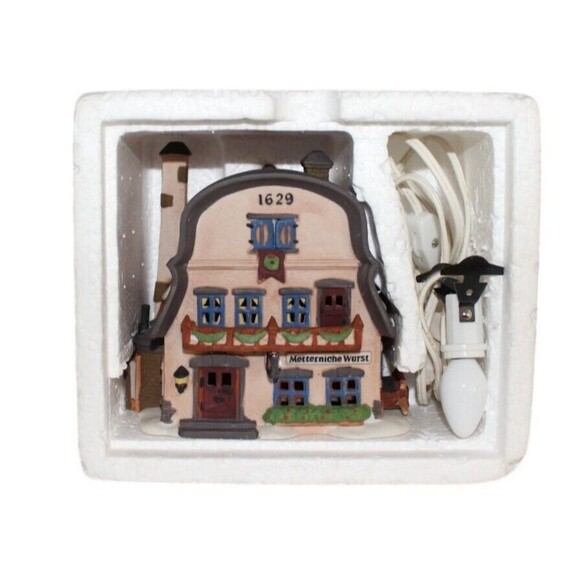 Dept 56 Alpine Village Metterniche Wurst 56190 Sausage Butcher Shop retired 1997 - Picture 8 of 9
